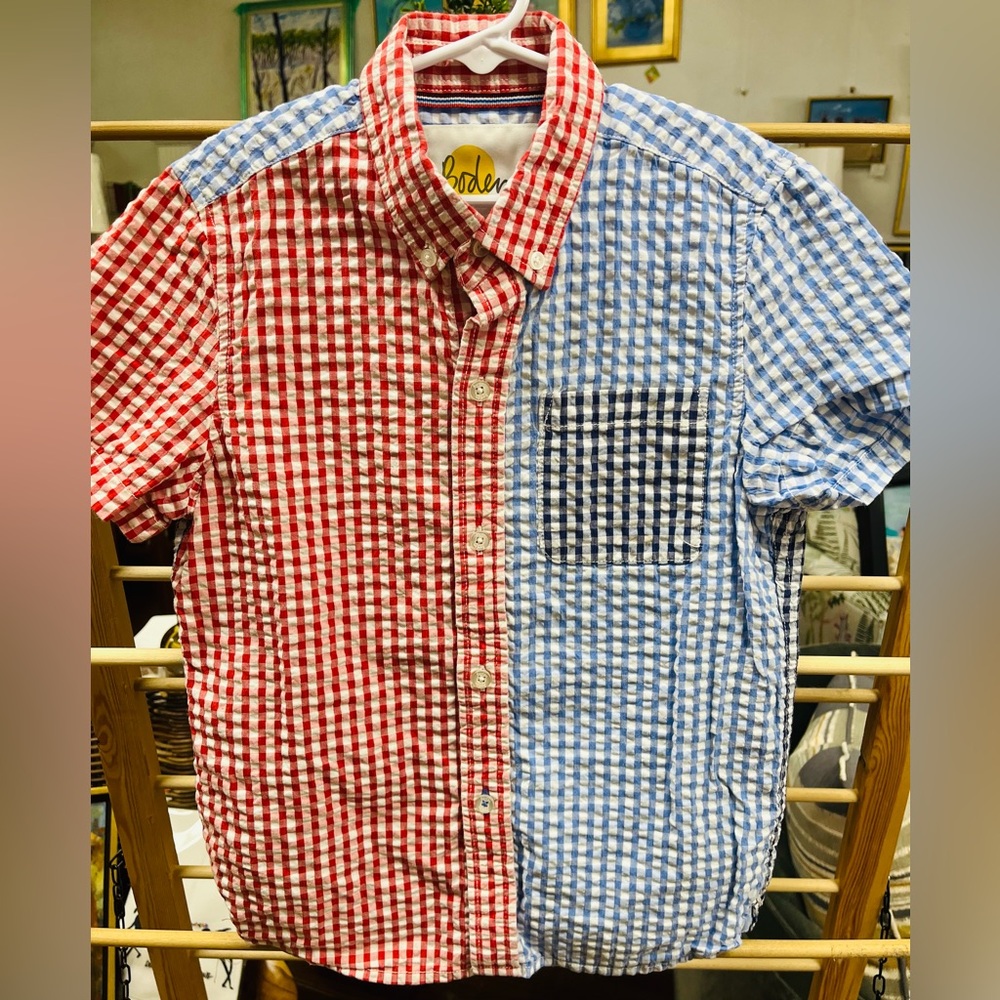 Mini Boden gingham shirt